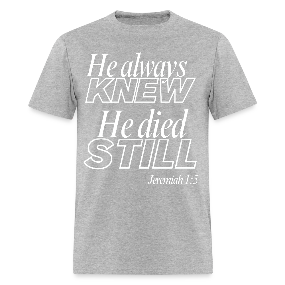 Jeremiah 1:5 (WHITE) - heather gray