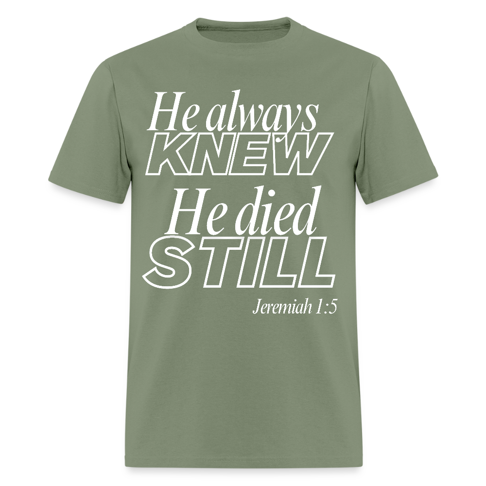 Jeremiah 1:5 (WHITE) - military green